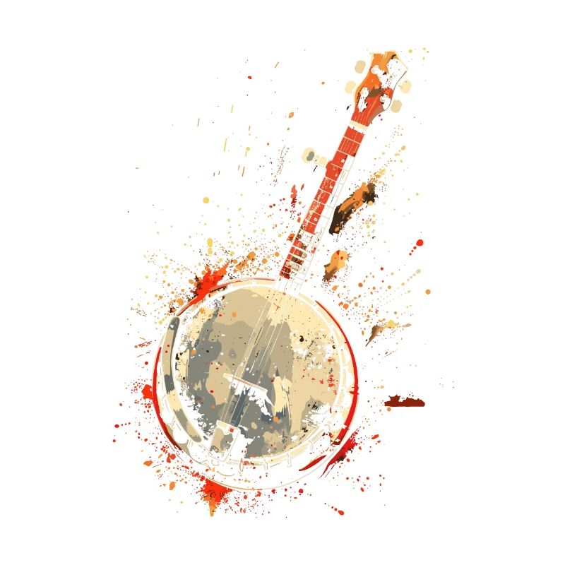 Banjo Éclaboussures de Couleur