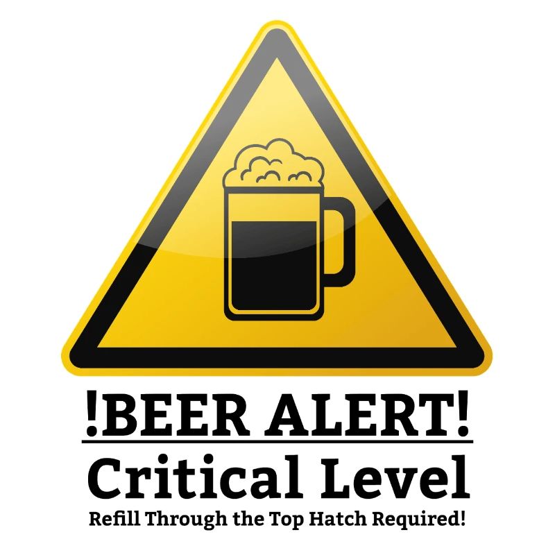 Bier Alarm! Warnzeichen englisch