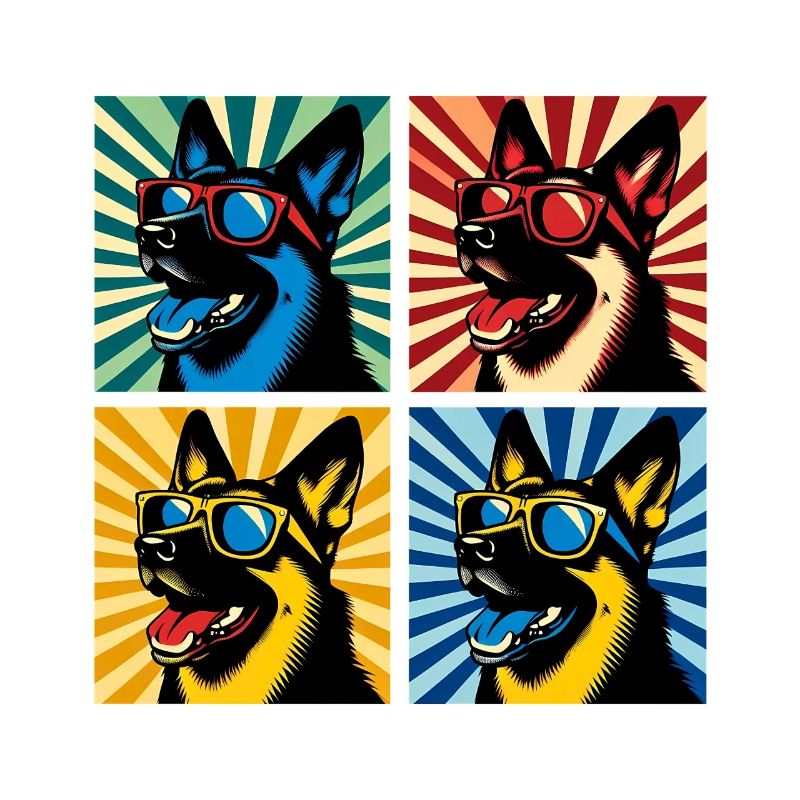 Shepherd's Pop Art Bear, Teddy, Biscuit, Waffles