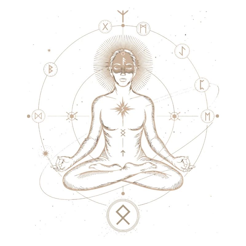 Alignement astral runique | Impression d’art méditative