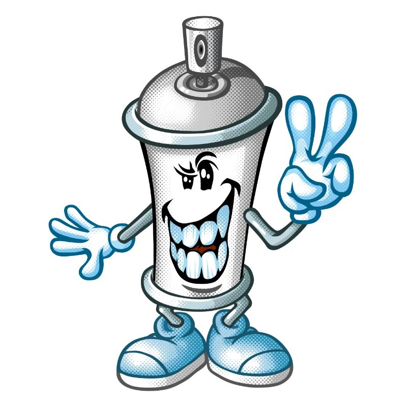 Bombe de peinture cartoon