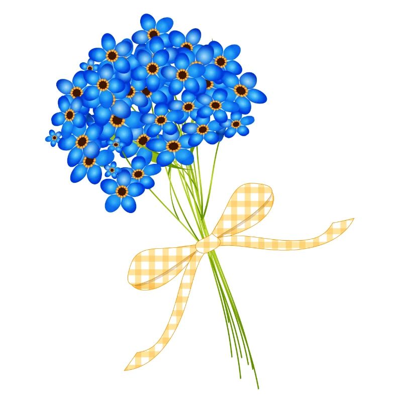 delicate forget-me-not bouquets