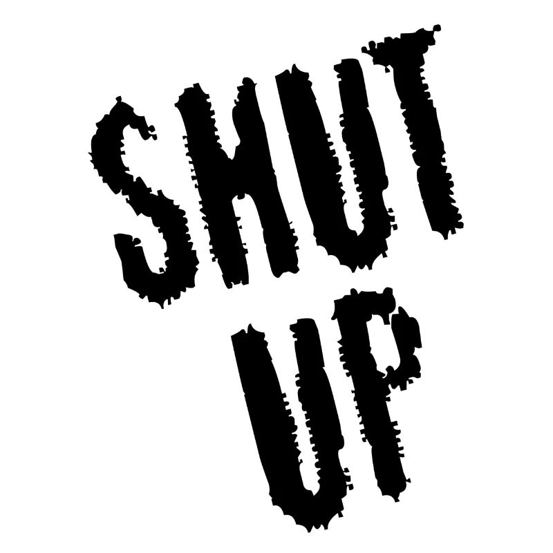 Sei still! (schwarz)