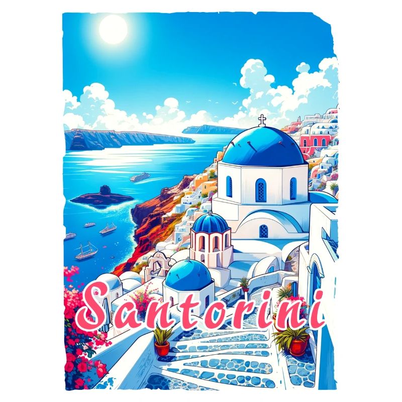 Grèce, souvenirs, vacances, Santorin