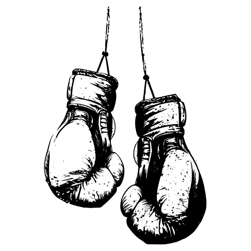 Gants de boxe suspendus noir