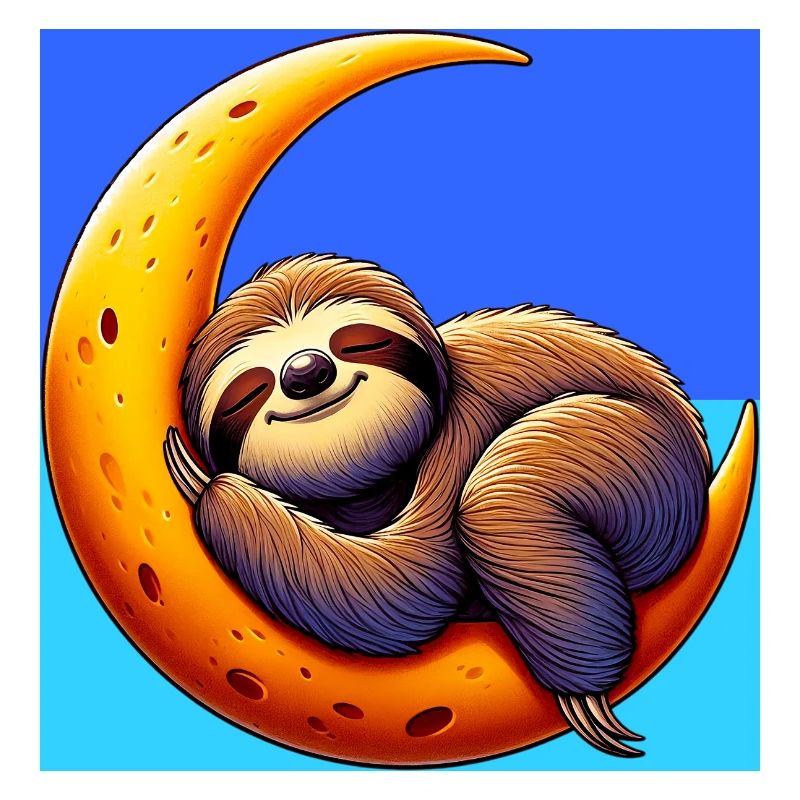 Faultier schläft auf dem Mond