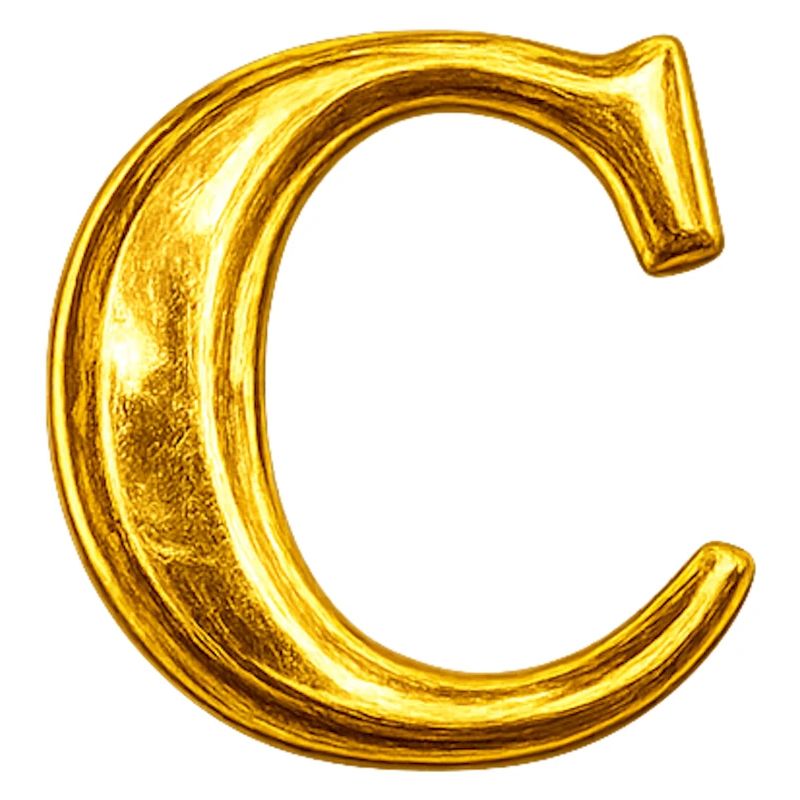 Design du monogramme en C doré