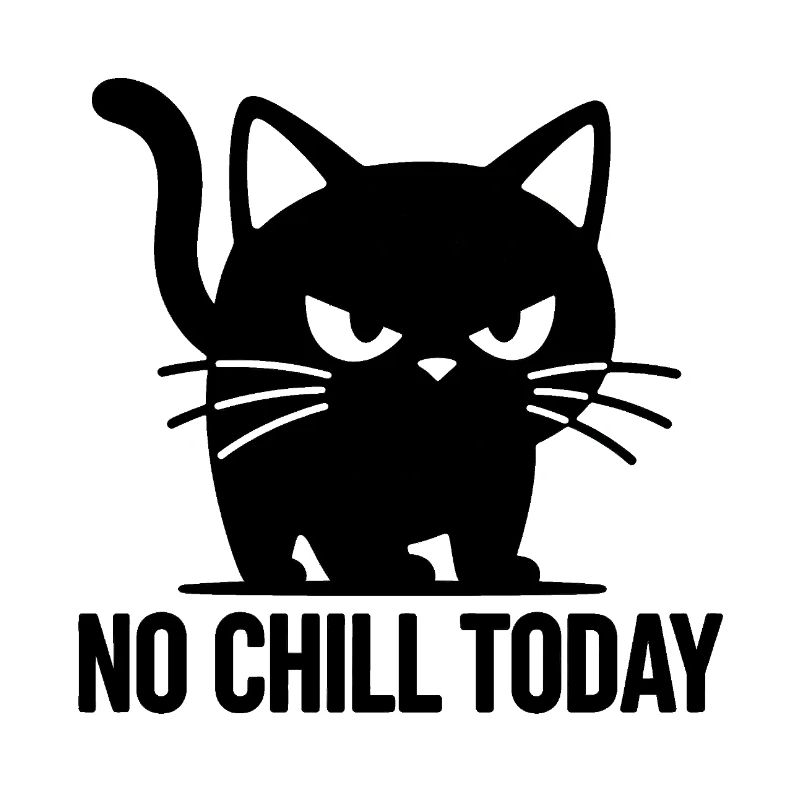 Gato gruñón No Chill Today