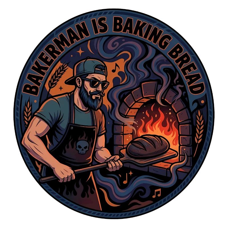 Master baker at the oven