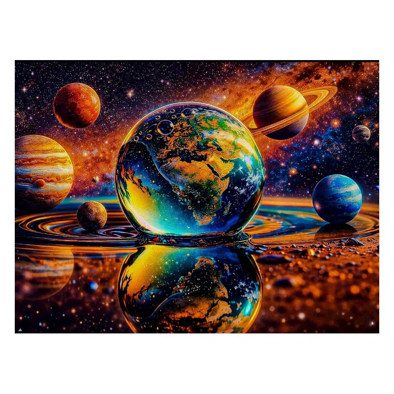 Earth in Space Mirror