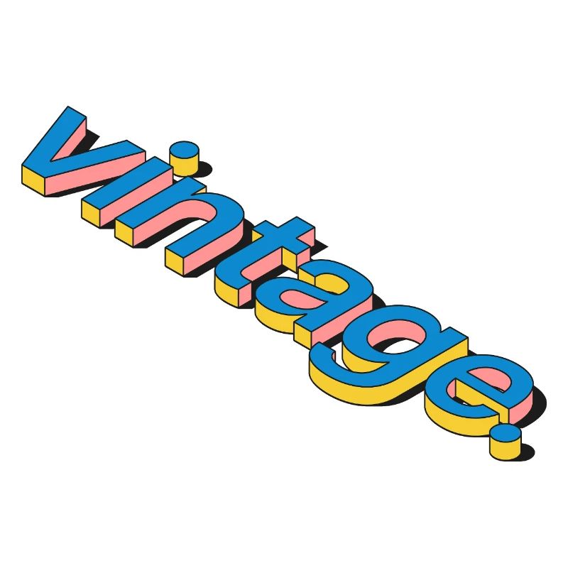 Vintage Retro 3D Typography Design