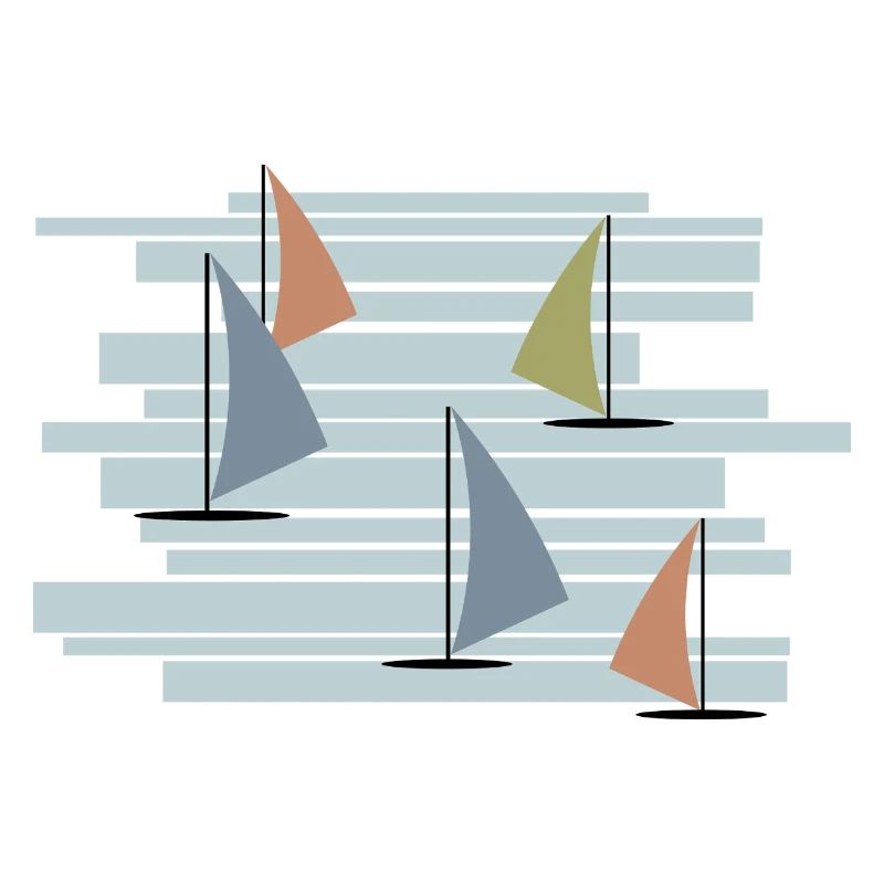 Abstrakte Windsurfer
