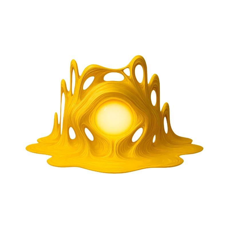 Golden Core – Hypersurreal 3D Art