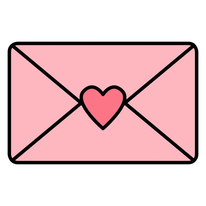Liebesbrief mit Herz