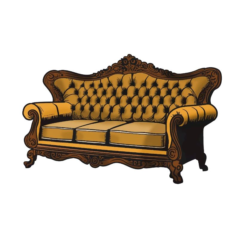 Viktorianische Samt-Sofagrafik