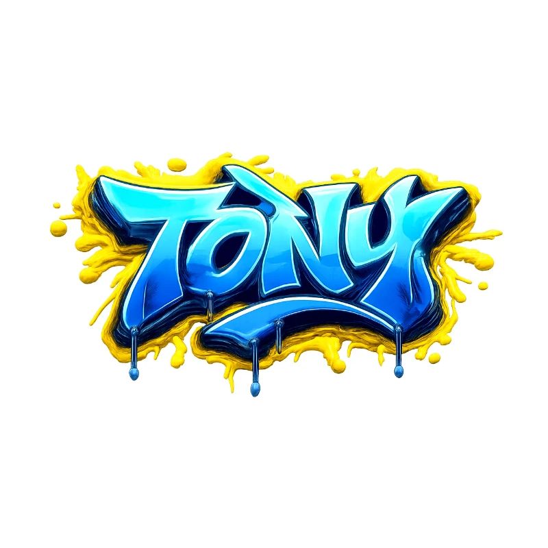GRAFFITI NAME TONY  FOR  PERFECT GIFT PRINTABLE 