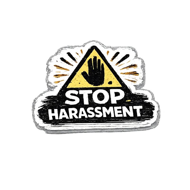 Stop Harassment Awareness Activist Sticker