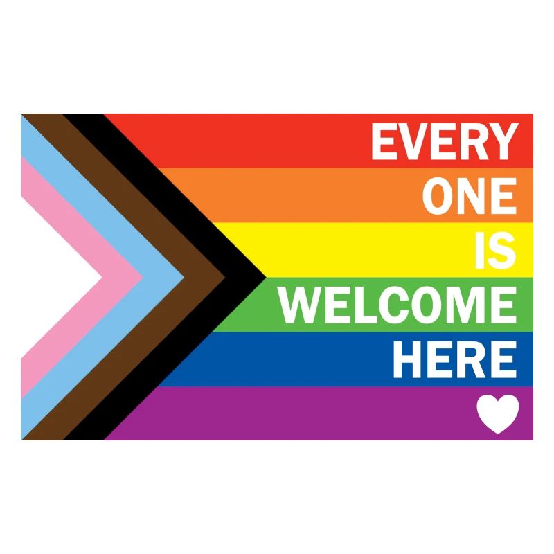 Progress Pride Flag – Everyone Is Welcome Here 