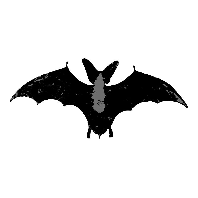 Halloween bat used look retro design gothic
