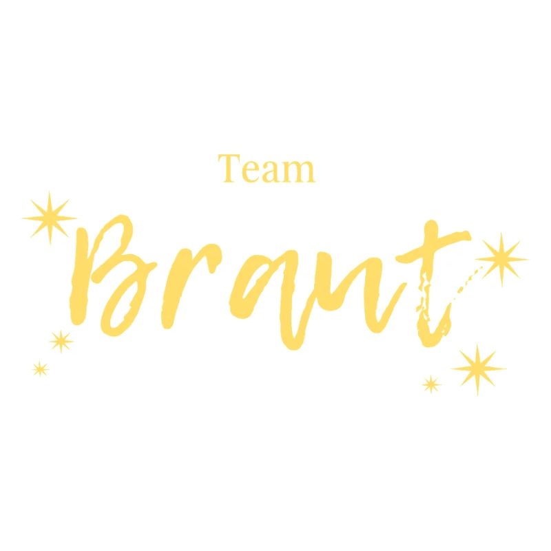 Team Brant Gold Script Stars