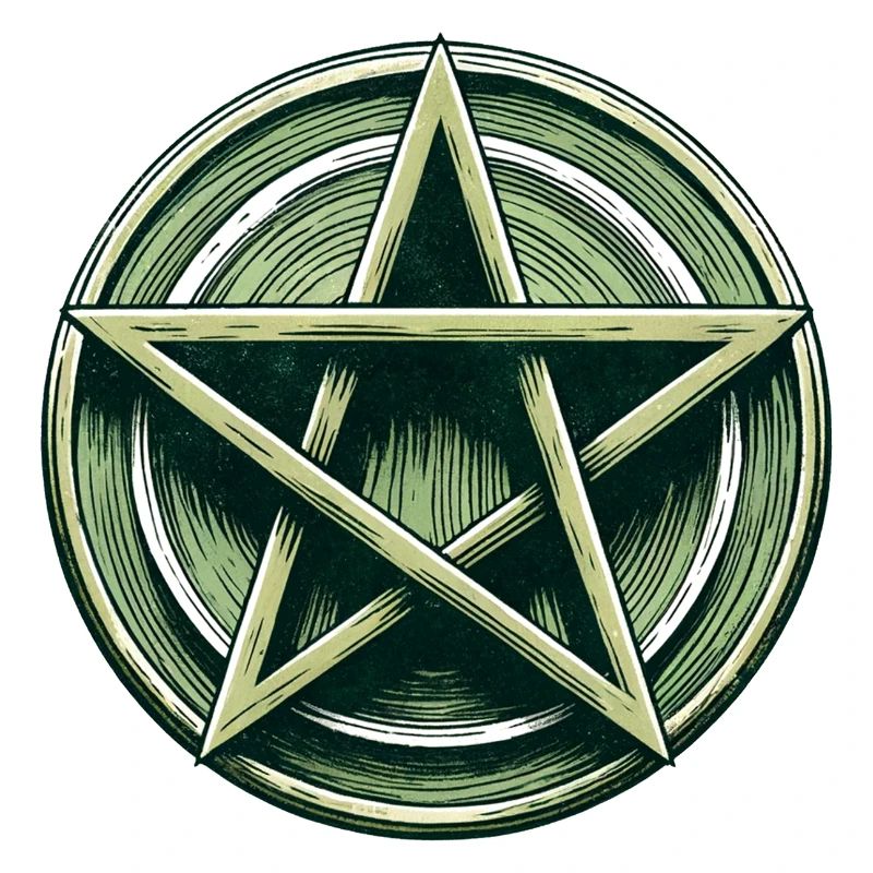 Emerald Pentagram Crest