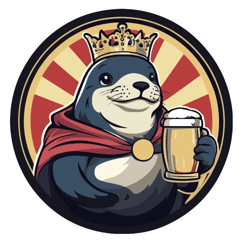 Bière animale de phoque drôle