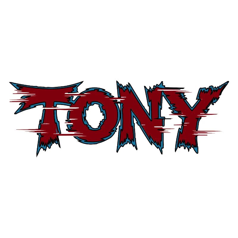 Tony Serrated Neon Logo