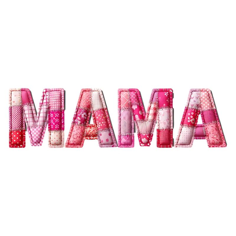 Mom Handmade Patchwork Font