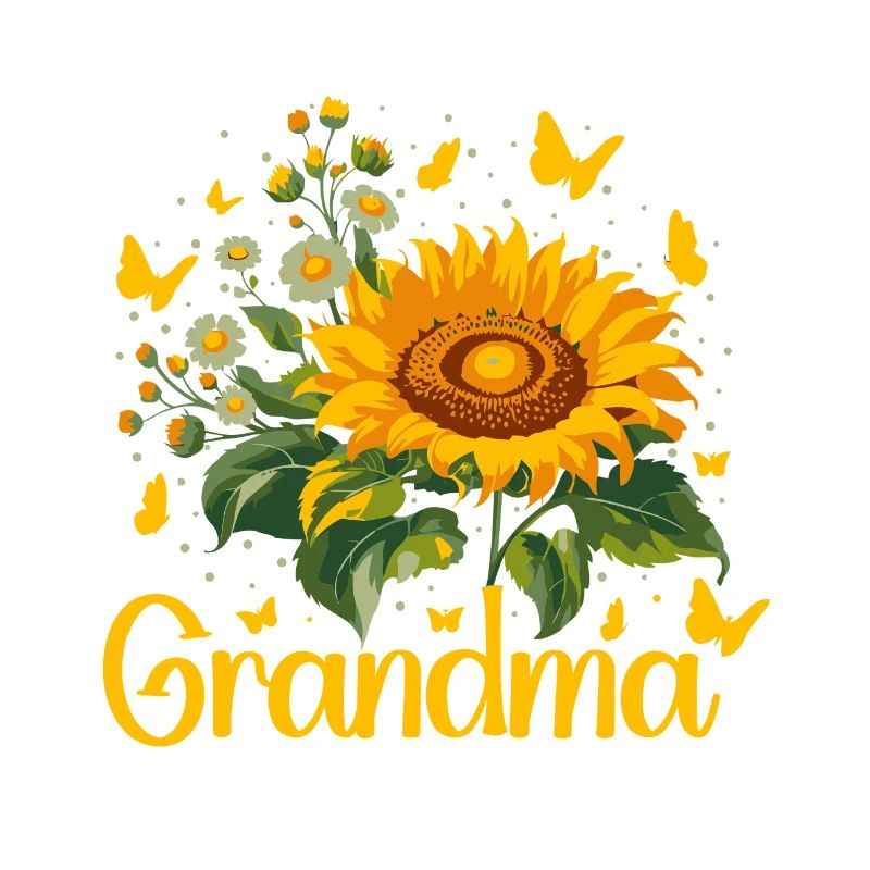 Conception hommage à la grand-mère tournesol