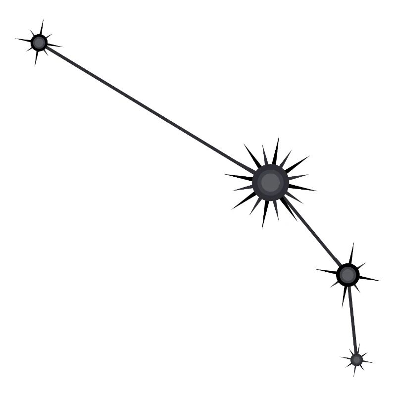 Widder Stern Sternbild Sternzeichen Schwarz & Grau