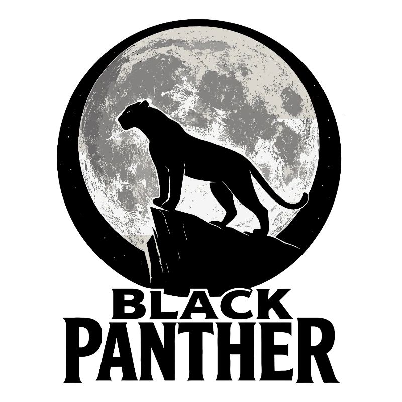 Panther Silhouette Under Full Moon