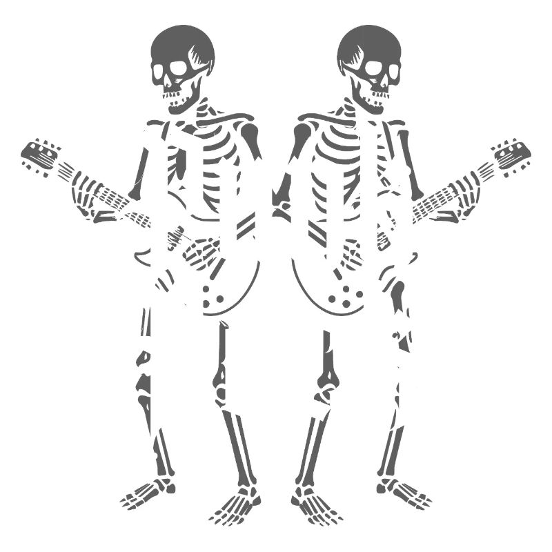 Skull and Guitar Punk Rock Design