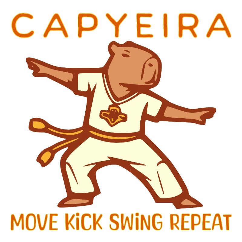 Capybara Martial Arts Dancing Design