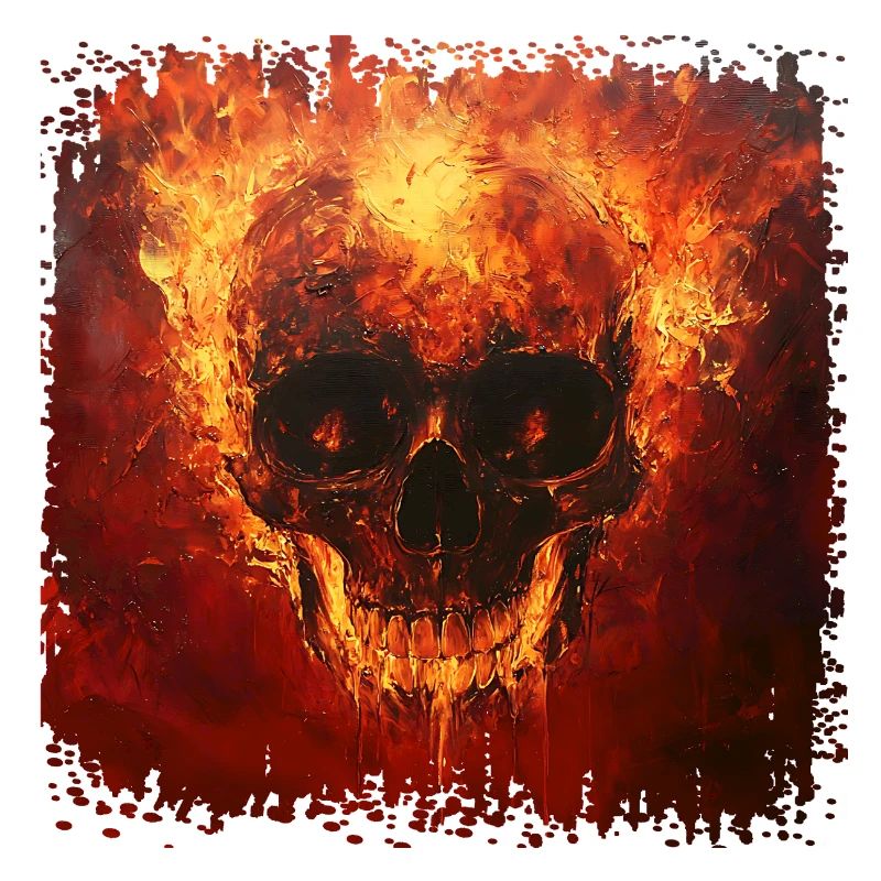 Fiery skull