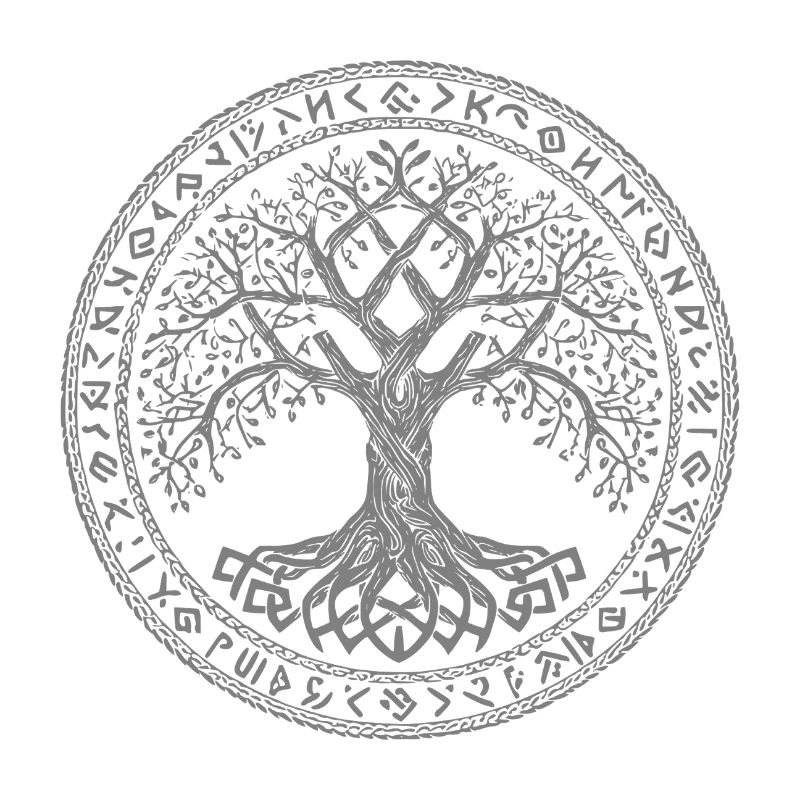 Baum des Lebens Symbol Runen Wikinger