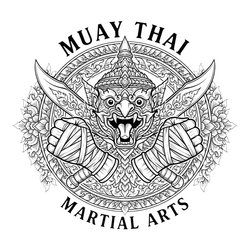 Tête de dragon Muay Thai Emblem