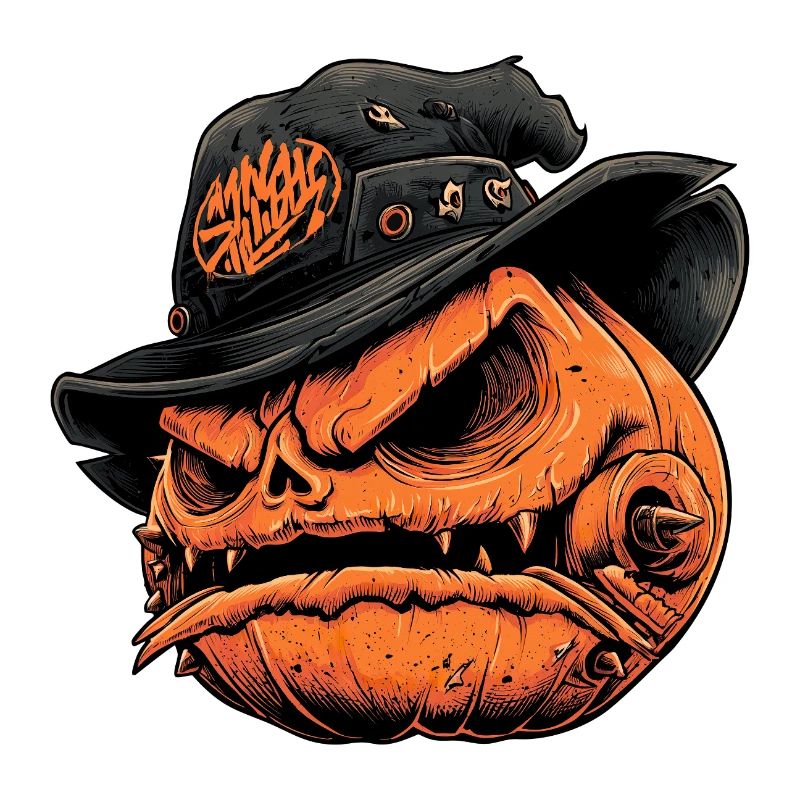 Pumpkin Punk Hat Horror