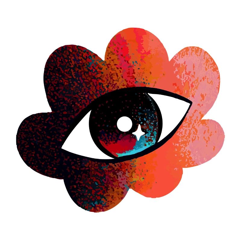 oeil dans le coucher du soleil nuage floraison