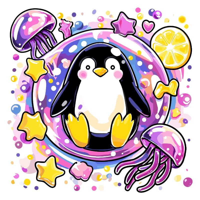 Couronne de pingouin coloré
