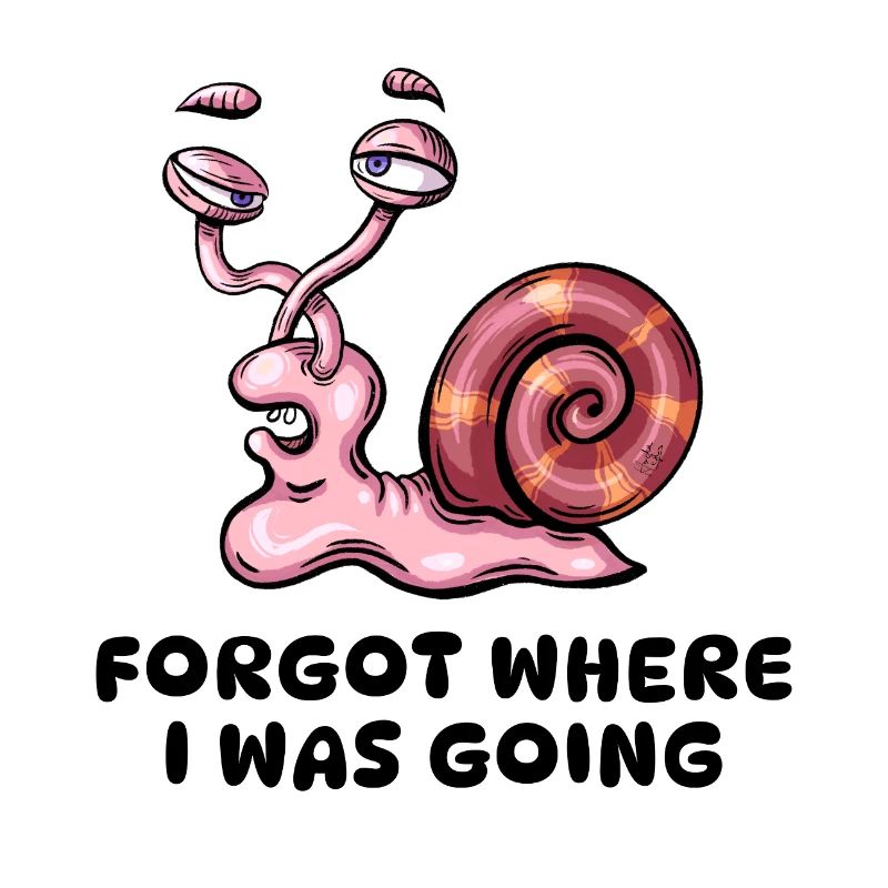 Pink snail forgot where I was Going 