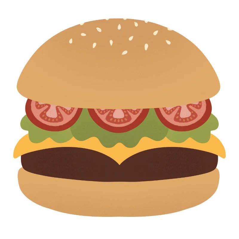 Klassische Burger Flat Kunst