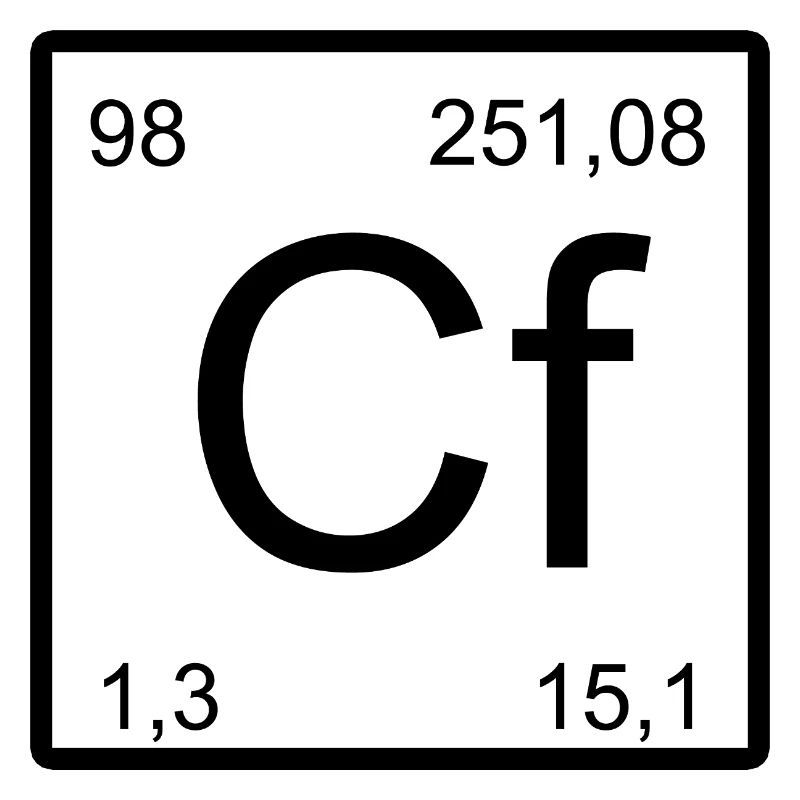 Conception du bloc d’élément Californium Cf
