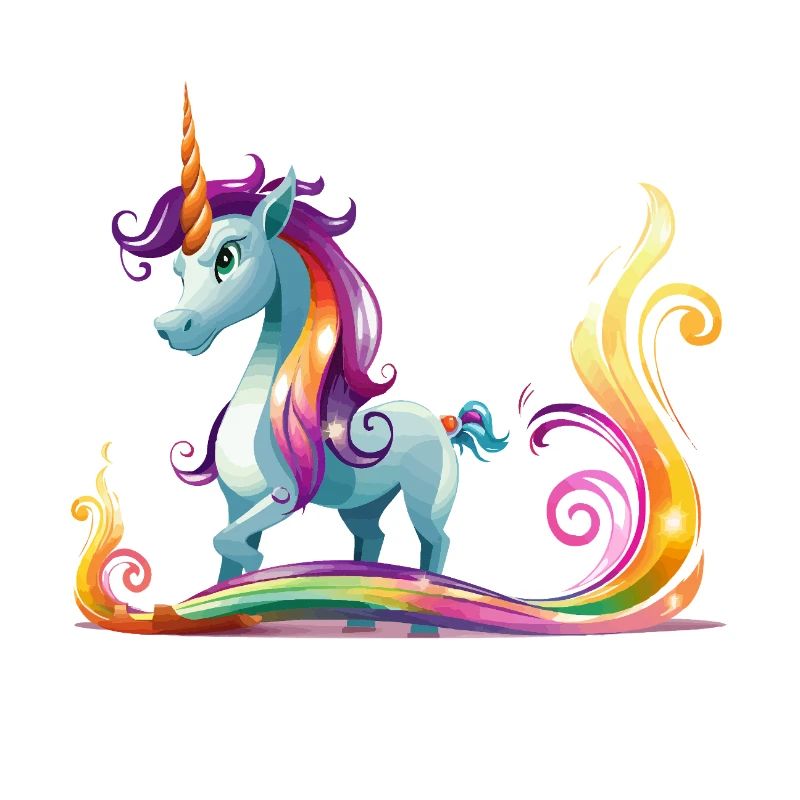 Regenbogen-Einhorn Farbströme