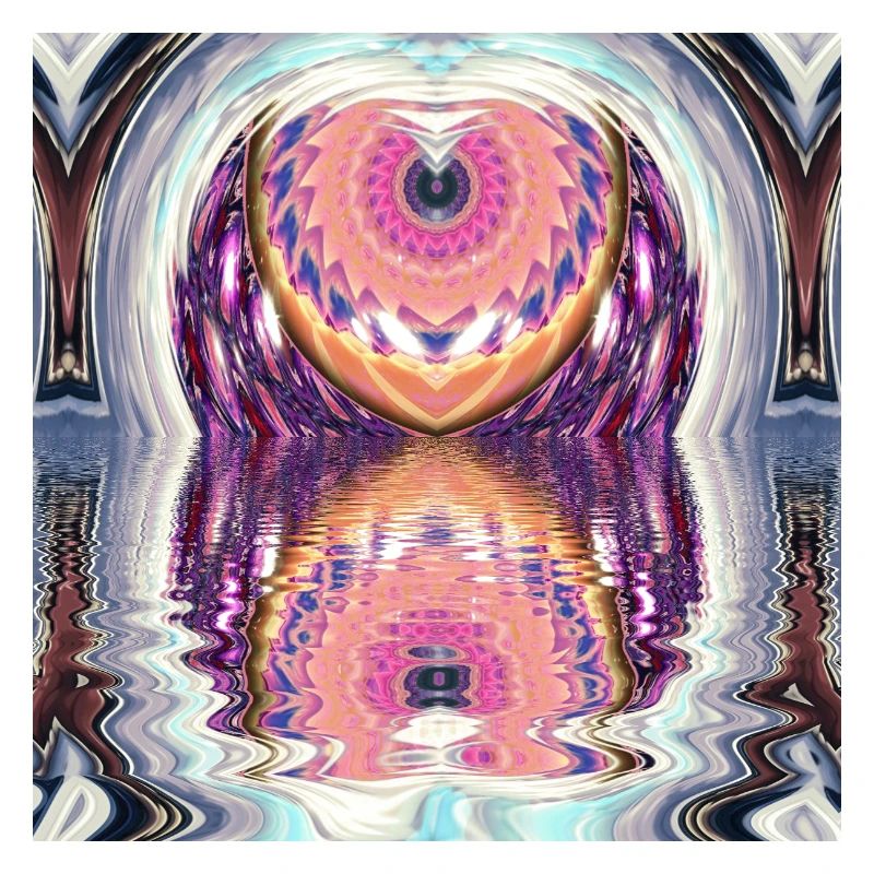 Circle Mandala Reflet en couleurs néon