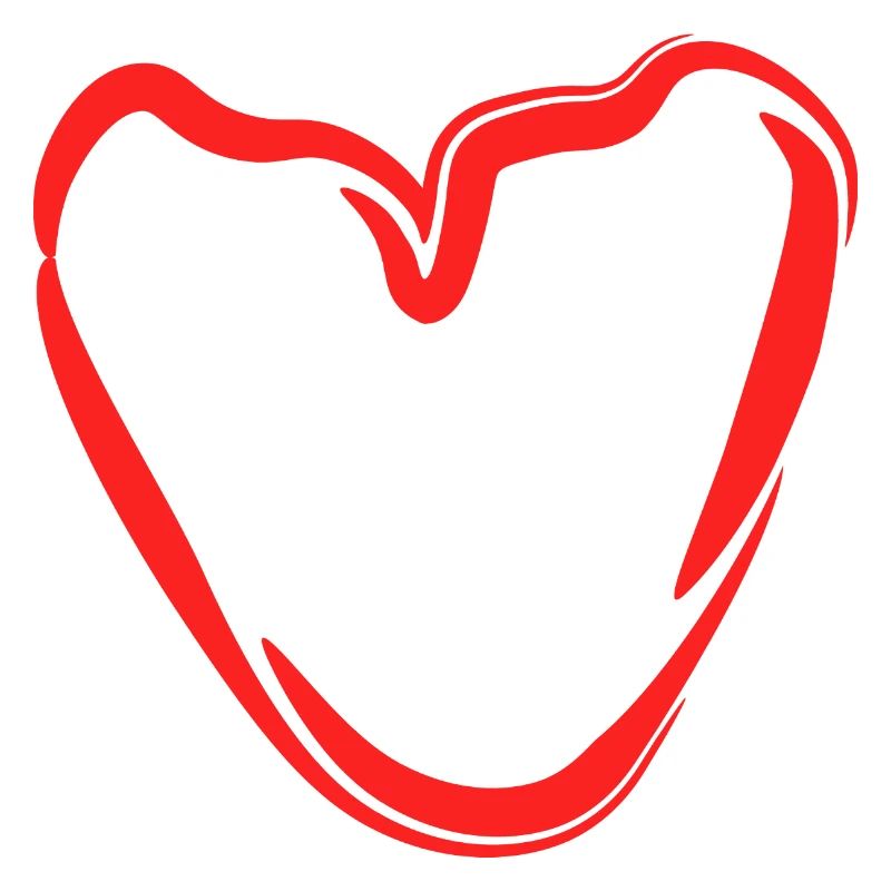 Red Hand Heart Sketch
