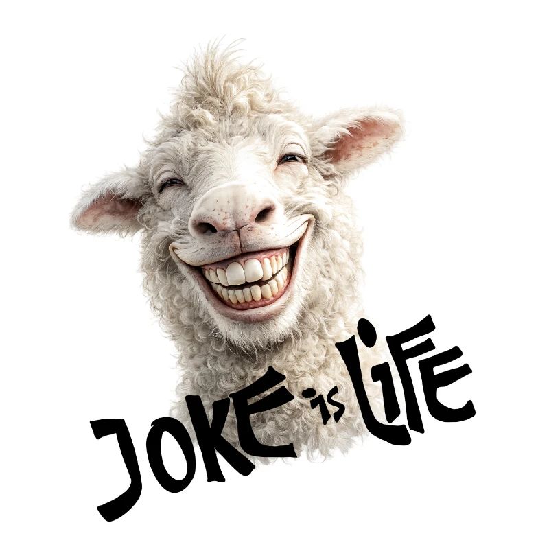 Lächelndes Lamm joke is life