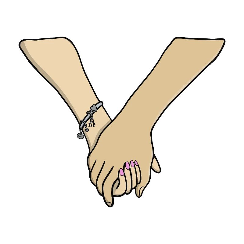 Romantisches Paar, das Händchen hält, Valentine