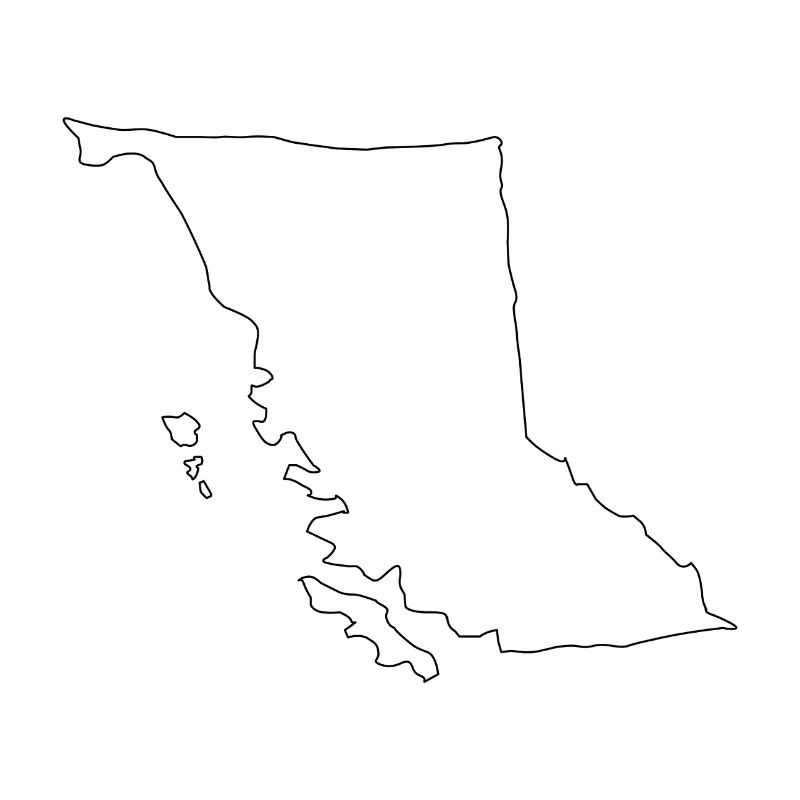 British Columbia map