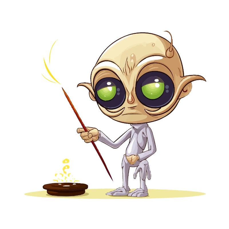 Alien Painter with Gold Dust