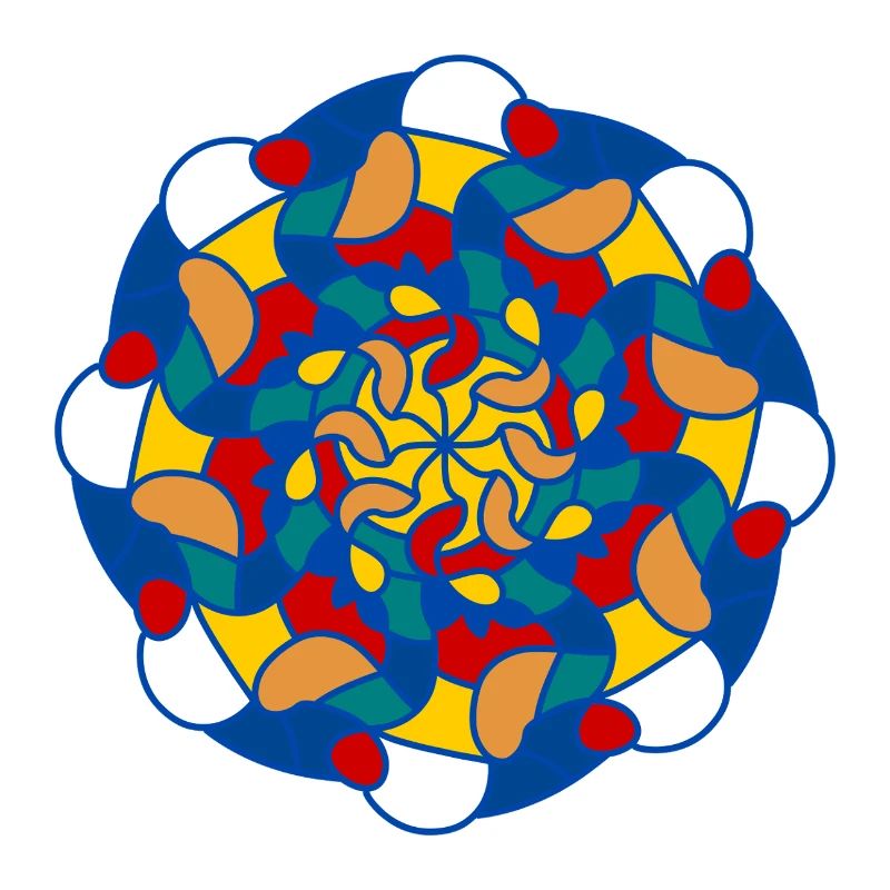 Mandala éclatant kaleidoscope